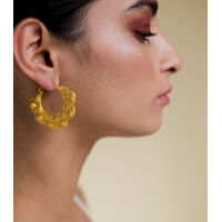 Zariin Gold Plated Florist's Pick Earrings