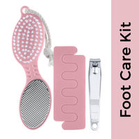 Nykaa 3 in 1 Pedicure Kit (Nail Cutter + Toe Separator + 4 in 1 Foot Scrub Tool)