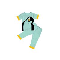 Plan B 100% Cotton Penguin Print Night Suit for Boys And Girls (Set of 2)