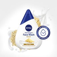 NIVEA Women Face Wash for Oily Skin, Milk Delights Besan