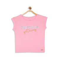 Elle Kids Pink Round Neck T-Shirt