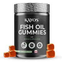 Kayos Omega 3 Fish Oil Gummies - EPA+DHA Supplement For Kids & Adult - Gluten Free