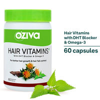 OZiva Hair Vitamins (With DHT Blocker & Omega 3) for better Hair Growth and Hairfall Control
