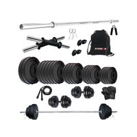 FITMAX PVC 80KG COMBO 41 Home Gym Set with Fitness Accessories