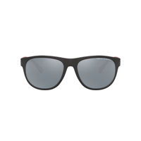 ARMANI EXCHANGE 0AX4096S LOGO MANIA MIRROR SILVER POLAR Lens Square Male Sunglasses