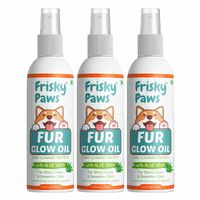 Frisky Paws Fur Glow Oil Spray Leave-in Conditioner For Dogs & Cats Of All Breeds - 3 Pcs