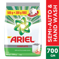 Ariel Complete Detergent Washing Powder - 500gm with Free Detergent Powder - 200gm