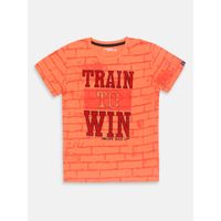 Lil Tomatoes Boys T-shirt With Free 3-Ply Face Mask - Orange