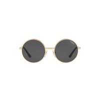 Vogue Eyewear 0VO4085S Gold Frame Grey Lens Round Sunglasses For Women