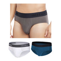 FREECULTR Anti-Microbial Air-Soft Micromodal Underwear Brief Pack Of 3 - Multi-Color
