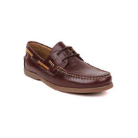 MASABIH Brown Leather Boat Shoes