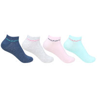 Bonjour Hush Puppies Women's Cotton Low Ankle Socks - Multi-Color (Free Size)