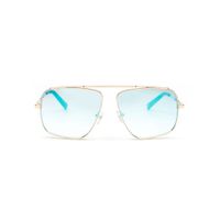 Velocity Eyewear Lux Eyewear Gold 865 Mirror Blue Square Sunglasses