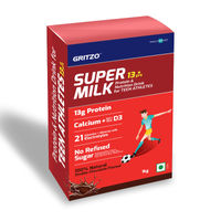 Gritzo Super Milk 13+y: Teen Athletes Nutrition Drink - Natural Chocolate Flavour