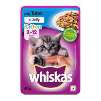 Whiskas Wet Food For Kittens (2-12 Months), Tuna In Jelly Flavour, 85g