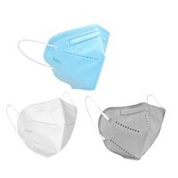 OOMPH Pack Of 3 Kn95/n95 Anti-pollution Reusable 5 Layer Mask Color: Blue,grey,white