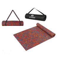 Vifitkit Non Slip Yoga Mat With Shoulder Strap And Carrying Bag (Marble, 4mm)