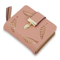 NFI Essentials Pu Leather Women's Mini Clutch Wallet|leaf Bi-fold Card Holder|purse Clutch Wallet