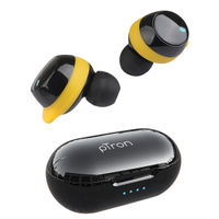 pTron Basspods 581 Bt5.0 Wireless Headphones With 12Hrs Playback Time With Case (Black & Yellow)