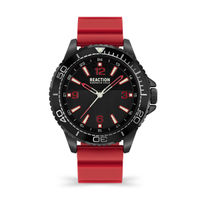 Reaction Kenneth Cole 3H Men RED Silicon Strap Jeane Watch KRWGM2193601