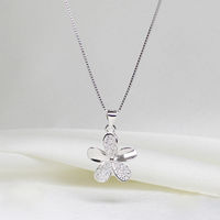 GIVA Silver Flower Pendant With Chain