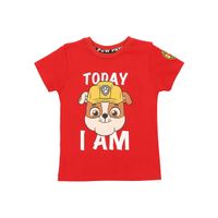 Paw Patrol Boys Today I Am Printed Cotton T-shirt - Red