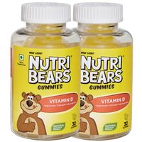 Nutribears Vitamin D Gummies For Kids And Teens, Enhances Calcium Absorption, Pack Of 2
