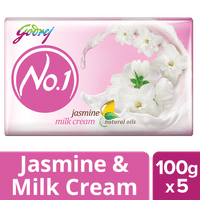 Godrej No.1 Jasmine Milk Soap Buy 4 Get 1 Free