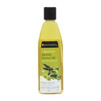 Soulflower Coldpressed Olive Carrier Oil for Hair for Mosturizing Skin & Hair nourishment