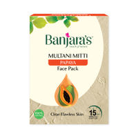 Banjara's Multani Mitti + Papaya Face Pack Powder (5 Sachets Inside)