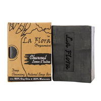 La Flora Organics Charcoal Lemon & Teatree Deep Cleansing Soap Bar