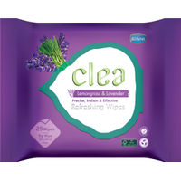 Clea Cleansing & Refreshing Lemongrass & Lavender Wet Wipes For Face Moisturizing - 25 Wipes/Pack