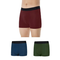 Eazybee Men's Sustainable Eco-supersoft Tencel™ Trunks Pack Of 3 - Multi-Color
