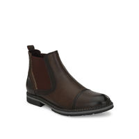 Delize Solid Brown Chelsea Boots