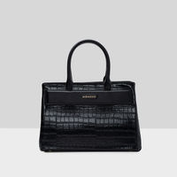 MIRAGGIO Catalina Womens Black Satchel Handbag