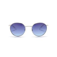 Tommy Hilfiger Blue Round Sunglasses Full Rim Silver Frame With Gradient (TH 873PL C2 S)