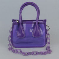 THESTO Transparent Purple Portable Bag Handbags