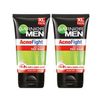 Garnier Men Acno Fight Facewash For Pimple And Acne Prone Skin - Pack Of 2