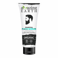 AMAzing EARTH Charcoal Face Scrub For Men -certified Organic