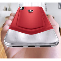 Ferrari Moranello Series Luxurious Leather + Metal Case For Apple Iphone 7/8/Se 2020 - Red