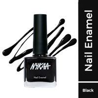Nykaa Nail Enamel Polish - Black Licorice 84
