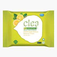 Clea Cleansing & Makeup Remover Wet Wipes for Face Moisturizing - Lemon & Tulsi - 8 Wipes/Pack