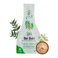 Nat Habit Neem Bhringraj FRESH Hair Mask (NutriMask) - Dandruff, Conditioning, Frizzy Hair, 16 Herbs