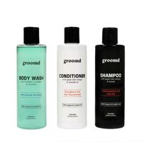 Groomd Hair & Body Cleansing Set For Men Body Wash Hair Shampoo Hair Conditioner