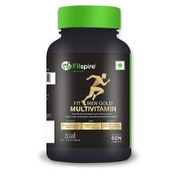 Fitspire Fit Gold Men Multivitamin Tablets - Immunity, Energy with Calcium- 60 Tablets