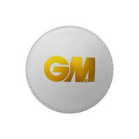 GM 1600941 Leather Tennis Cricket Ball, White and Red Standard Size