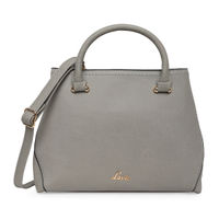 Lavie Solid/Plain Grey Handbags