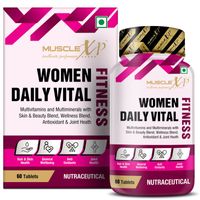 MuscleXP Women Daily Vital Fitness Multivitamin & Multiminerals, Skin & Beauty Blend