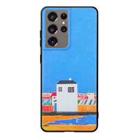 DOOBNOOB Sunny Beach Unique 3D Print Back Cover Case For Samsung Galaxy S21 Ultra (Sky Blue)
