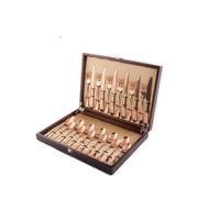 FNS International Rosella Rose Gold Stainless Steel 24 Pcs Cutlery Set